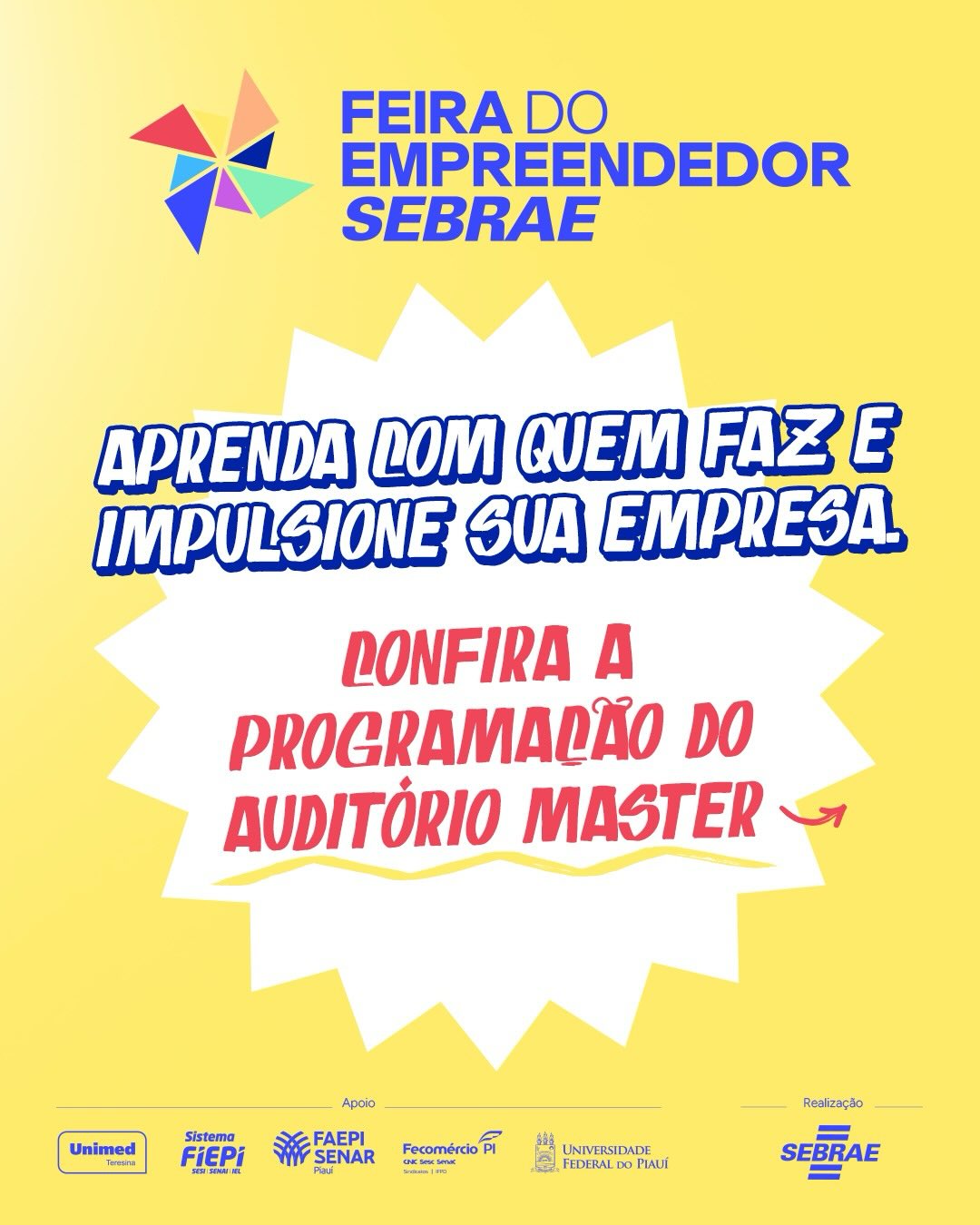 Programação da Feira do Empreendedor do SEBRAE 2026 é divulgada